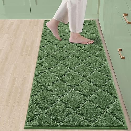 Miniatura 116 de COSY HOMEER Tapetes suaves de cocina para el frente del fregadero, alfombras súper absorbentes y tapete antideslizante de 20 x 59 pulgadas, lavable