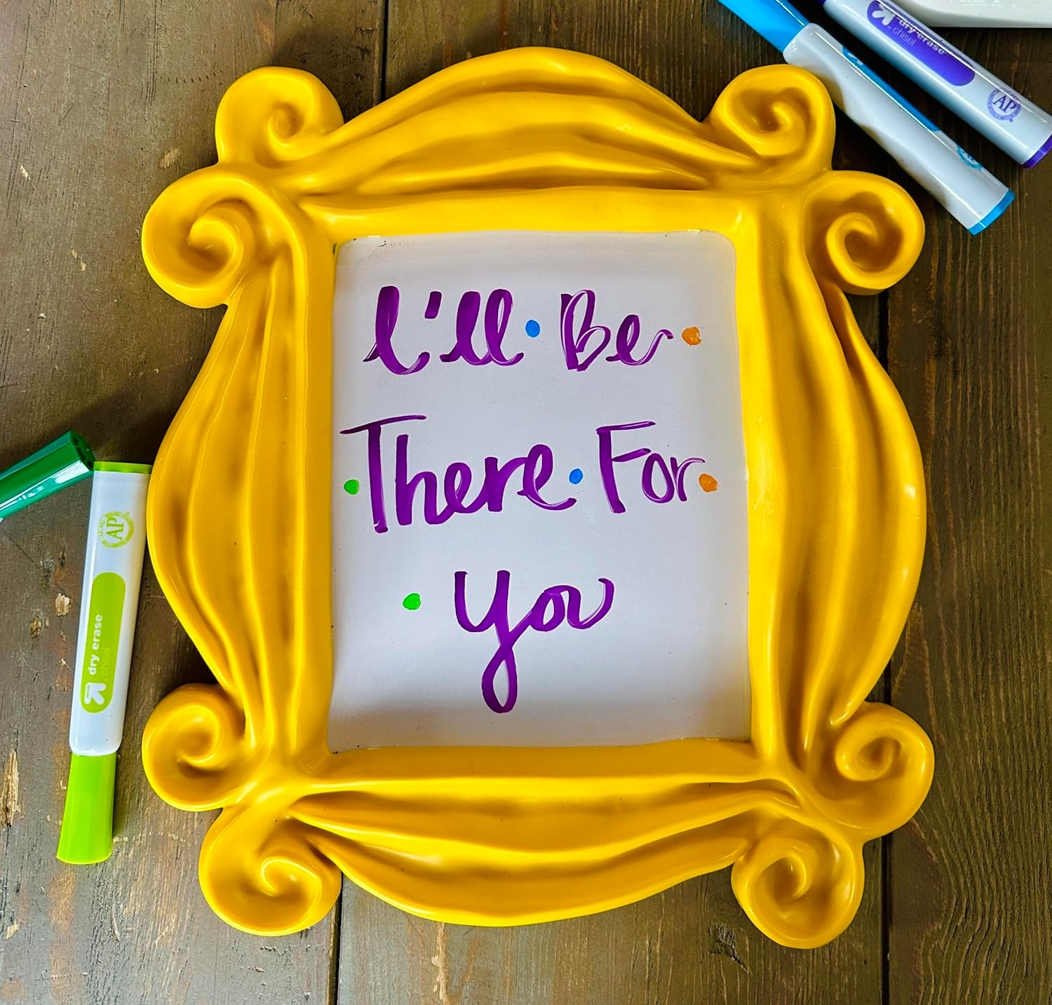 Friends Frame Whiteboard| Yellow Peephole Door Frame| Home Decor | TV Themed Wedding| Monica Frame | Friends Merch | The One Where | FRIENDS Show Party