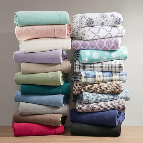 Miniatura 10 de Sleep Philosophy True North - Juego de sábanas de microvellón, cálidas, acogedoras y con bolsillo profundo de 14pulgadas, con funda de almohada a