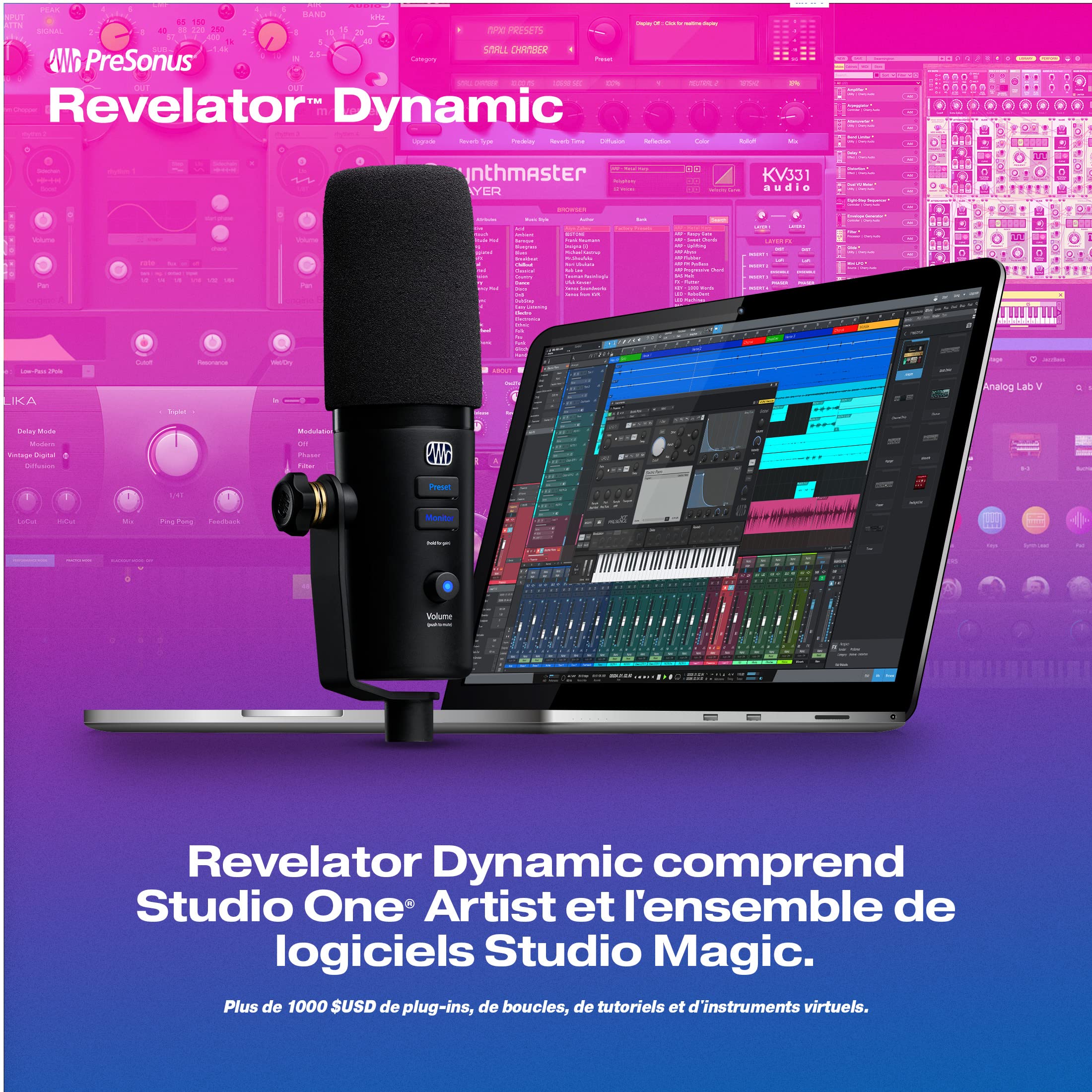 PreSonus Revelator Dynamic USB Microphone for recording, podcasts, and