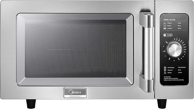 Midea 1025F0A Four commercial à micro-ondes en acier inoxydable, 1000W