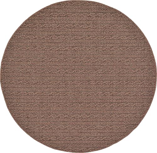 Miniatura 12 de Unique Loom - Alfombra colección de círculos abstractos, de transición para interiores y exteriores, beige, Polipropileno, CaféCarbón