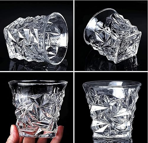 Miniatura 5 de Juego de decantadores y vasos de whisky de cristal sin plomo, elegante jarra de licor de 27 onzas con tapón de vidrio sólido adornado y 2 vasos de