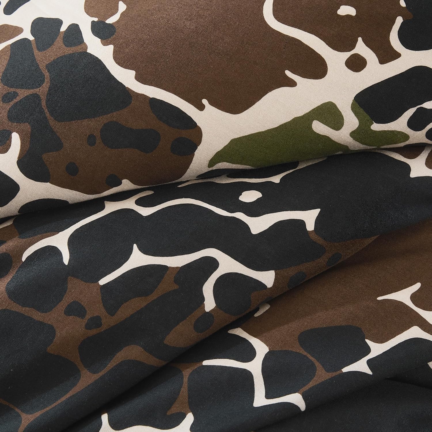Lush Decor x Chuks Collins Threaded Roots Duvet Cover 3 Piece Set King Brown & Neutral - Duvet Cover King - Luxury Bedding Set - Black Comforter - Eclectic Design