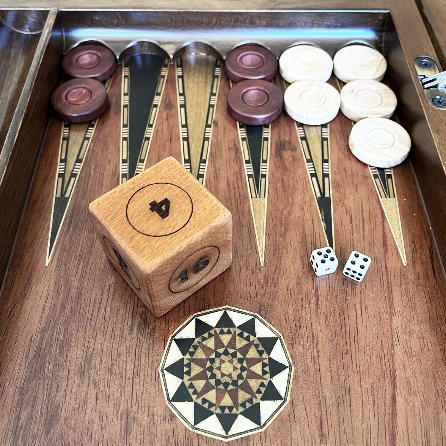 Wooden Doubling Cube 45x45mm (1.8"x1.8")