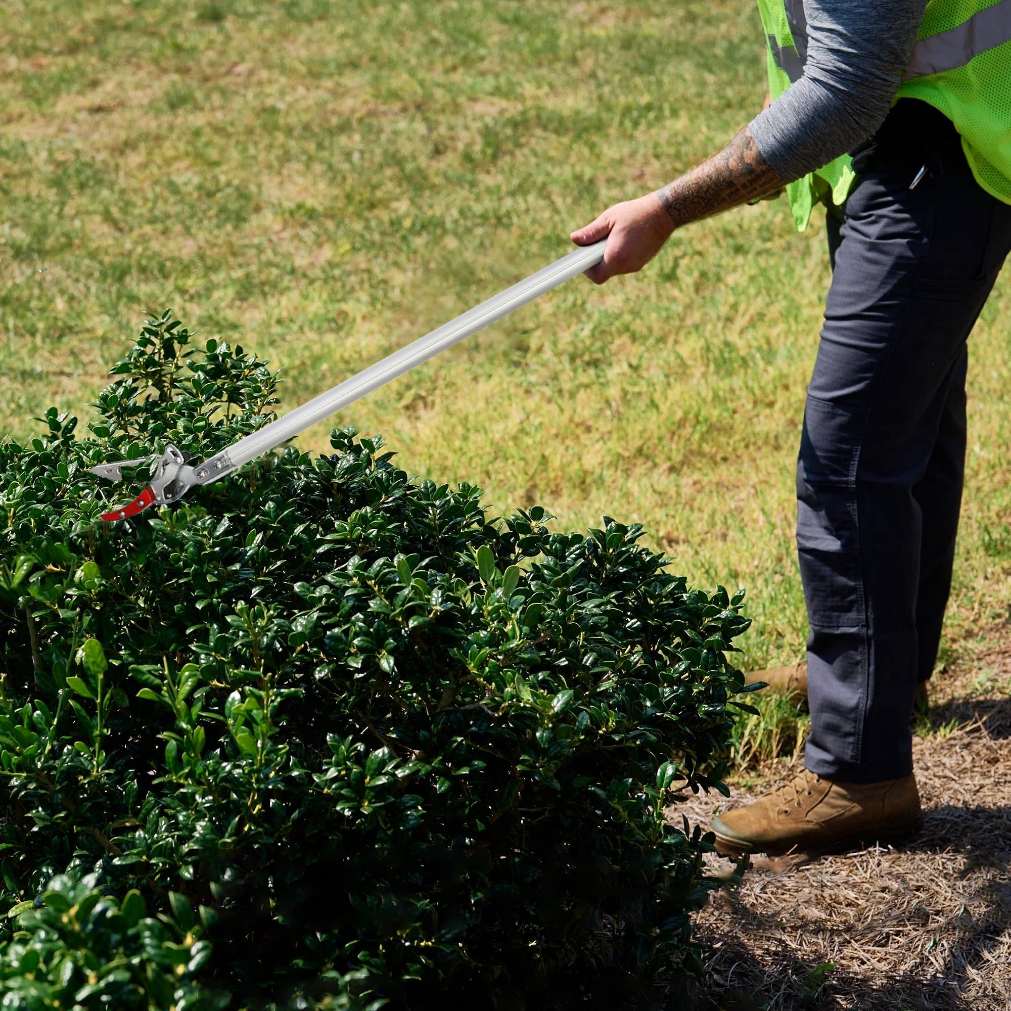 FLORA GUARD Tijeras recolectoras de frutas 80 cm | Tijeras de poda de jardín con mango giratorio 180°, bloqueo de seguridad y corte de ramas