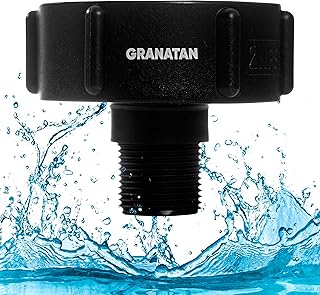 IBC Tote Adapter 275 330 G, IBC Tote Fittings for Garden Hose, IBC Tote Drain Adapter Fittings 2" NPS Female x 3/4" BSP/NPT Male