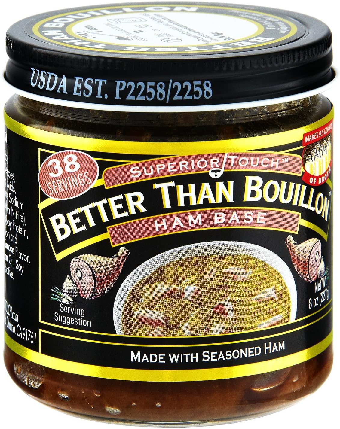 Superior Touch Better Than Bouillon Ham Base, 8 Ounce (Pack of 6