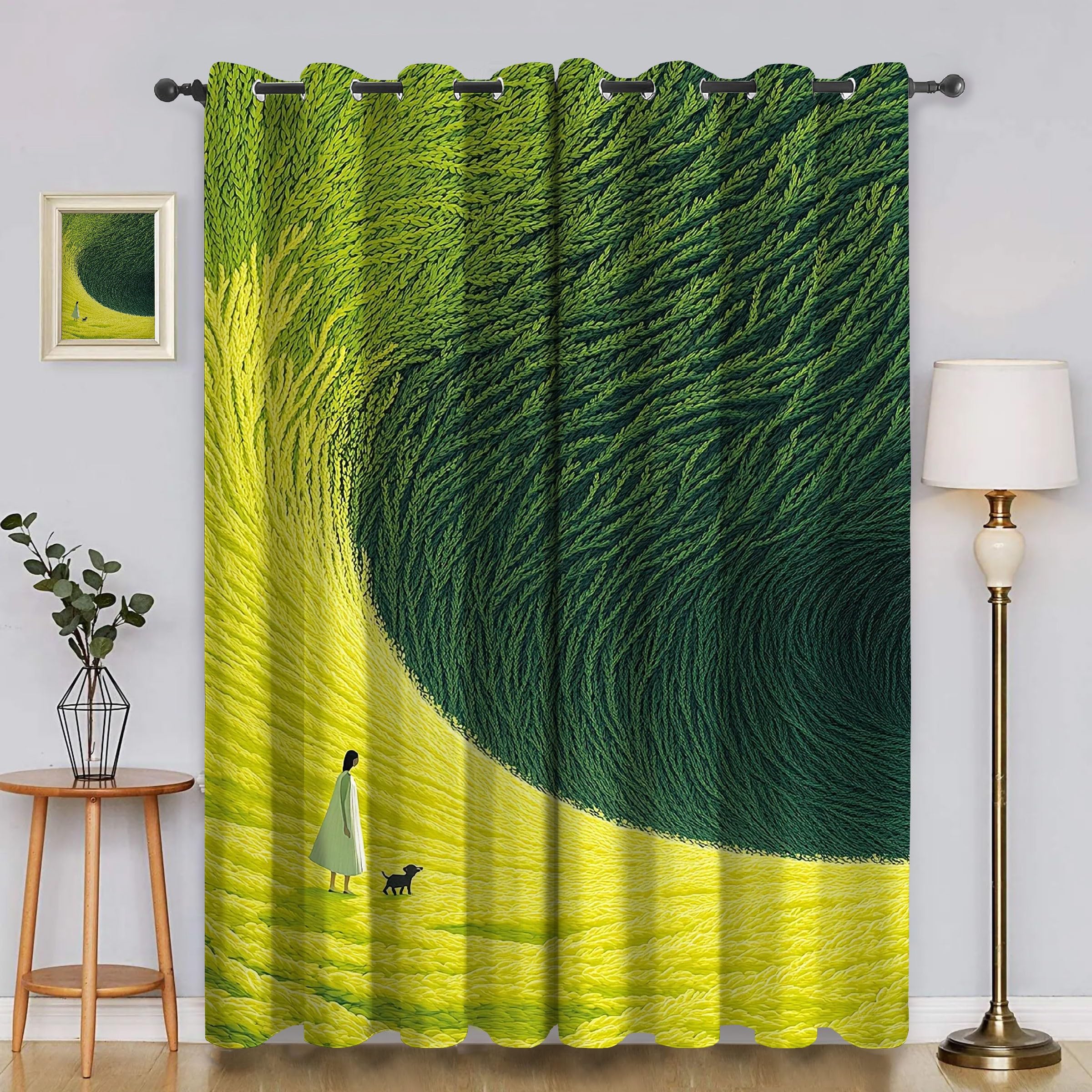 Cortinas opacas térmicas de 116 x 183 cm que reducen el ruido exterior en habitaciones modernas