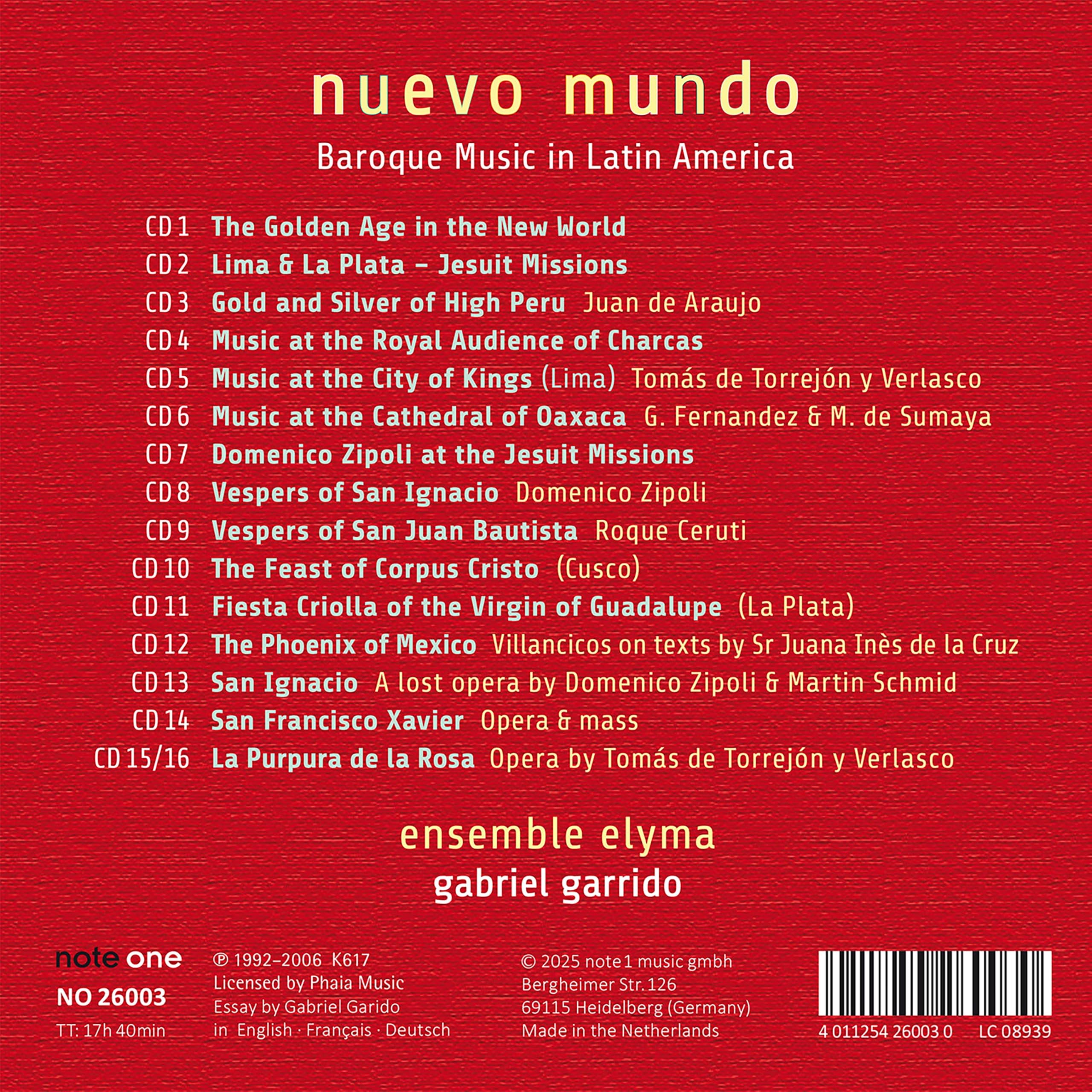 Nuevo Mundo: Baroque Music in Latin America
