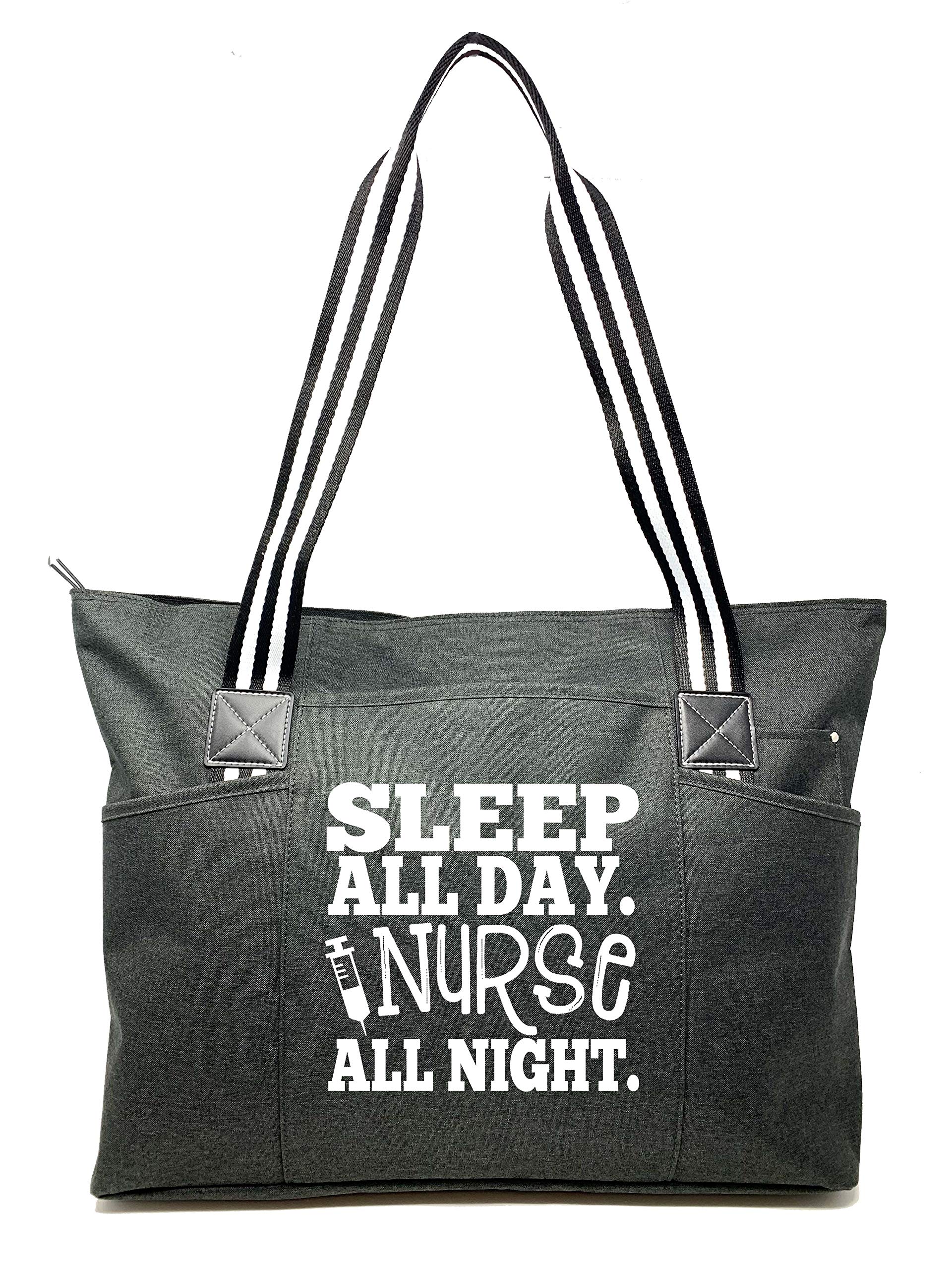 Nurse Tote Bag for Work - Christmas Gifts for Women Large Nursing Bag with Zipper, Pockets & Reliable Straps - Spacious Bag
