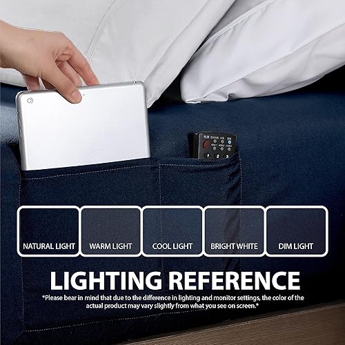 Miniatura 6 de Cathay Home Sábana bajera ajustable de bolsillo organizador de doble cara tamaño King  Doble cepillado ultrasuave  Resistente a las arrugas y a la