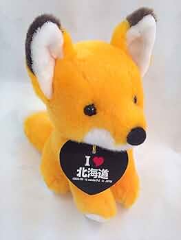 ヴィンテージ/北海道　きつね　大きなふわふわぬいぐるみ oike-12112-b.jpg
