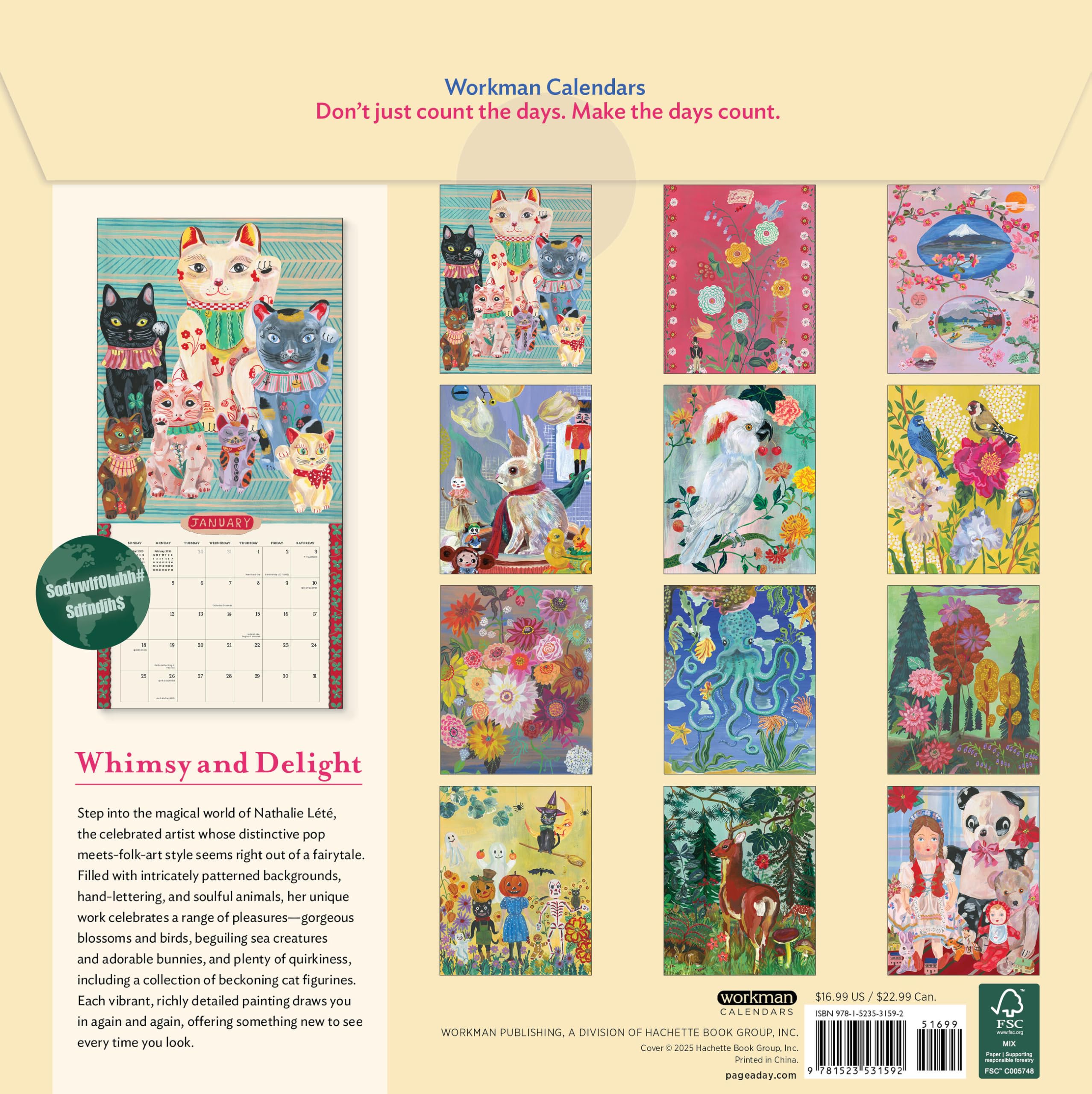 World of Nathalie Lété Wall Calendar 2026: An Elegant, Artful Year