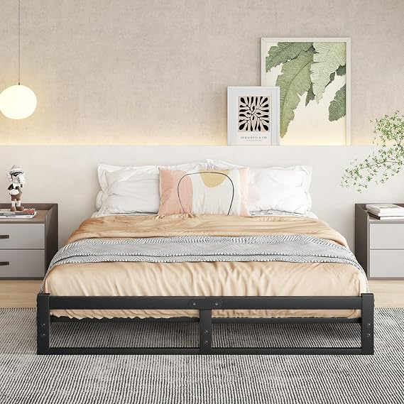 King Size Bed Frame,5ft Floor Bed Frame King Size Bed Base,Black