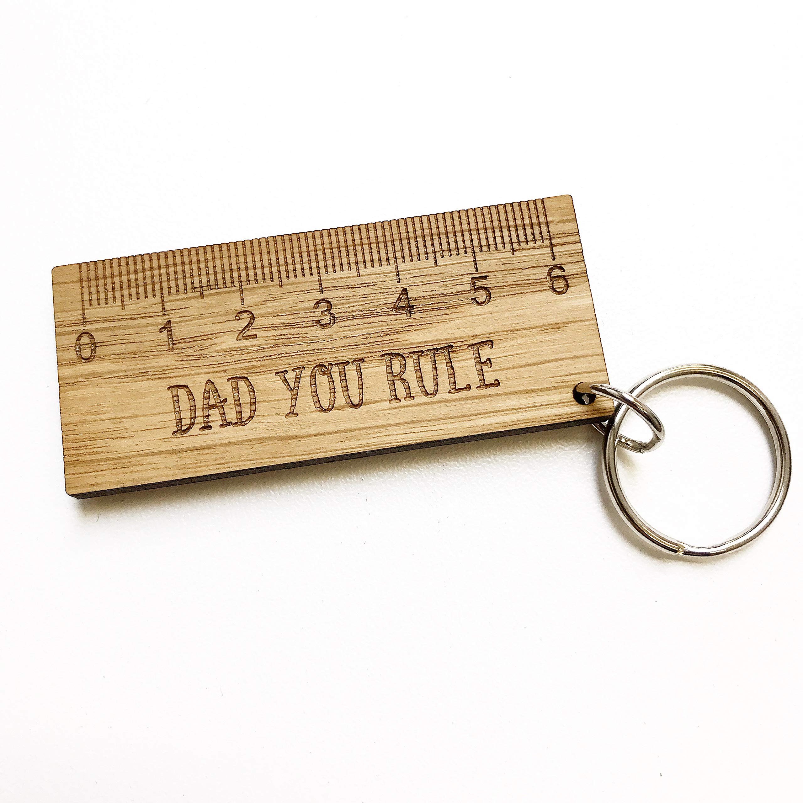 Manta MakesDad you rule | novelty keyring for Dads | gift Fathers Day birthday for father | key chain ring