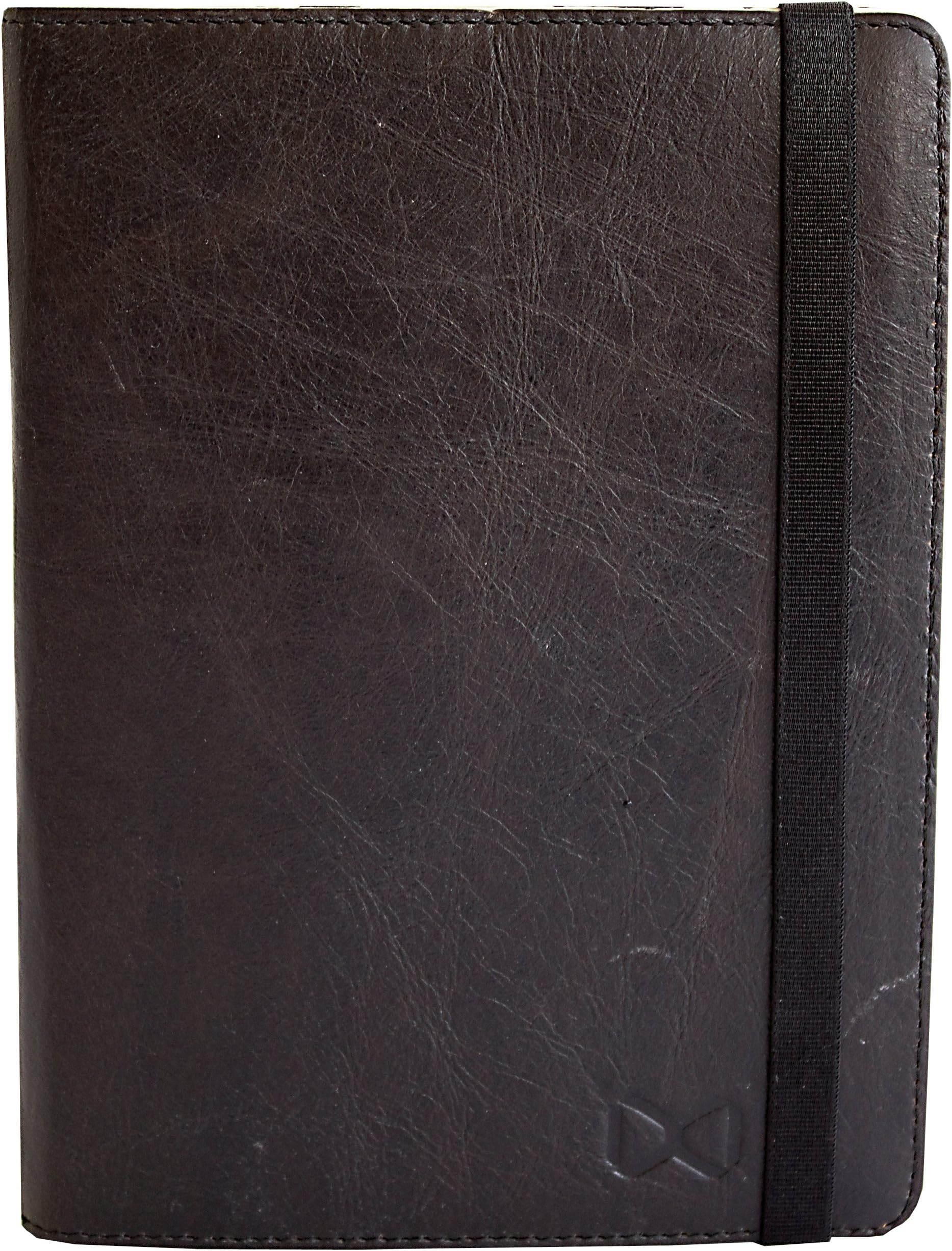 Exspect Leather E-Reader Folio Case Compatible with Kindle/Kindle Touch/Kobo Touch - Black