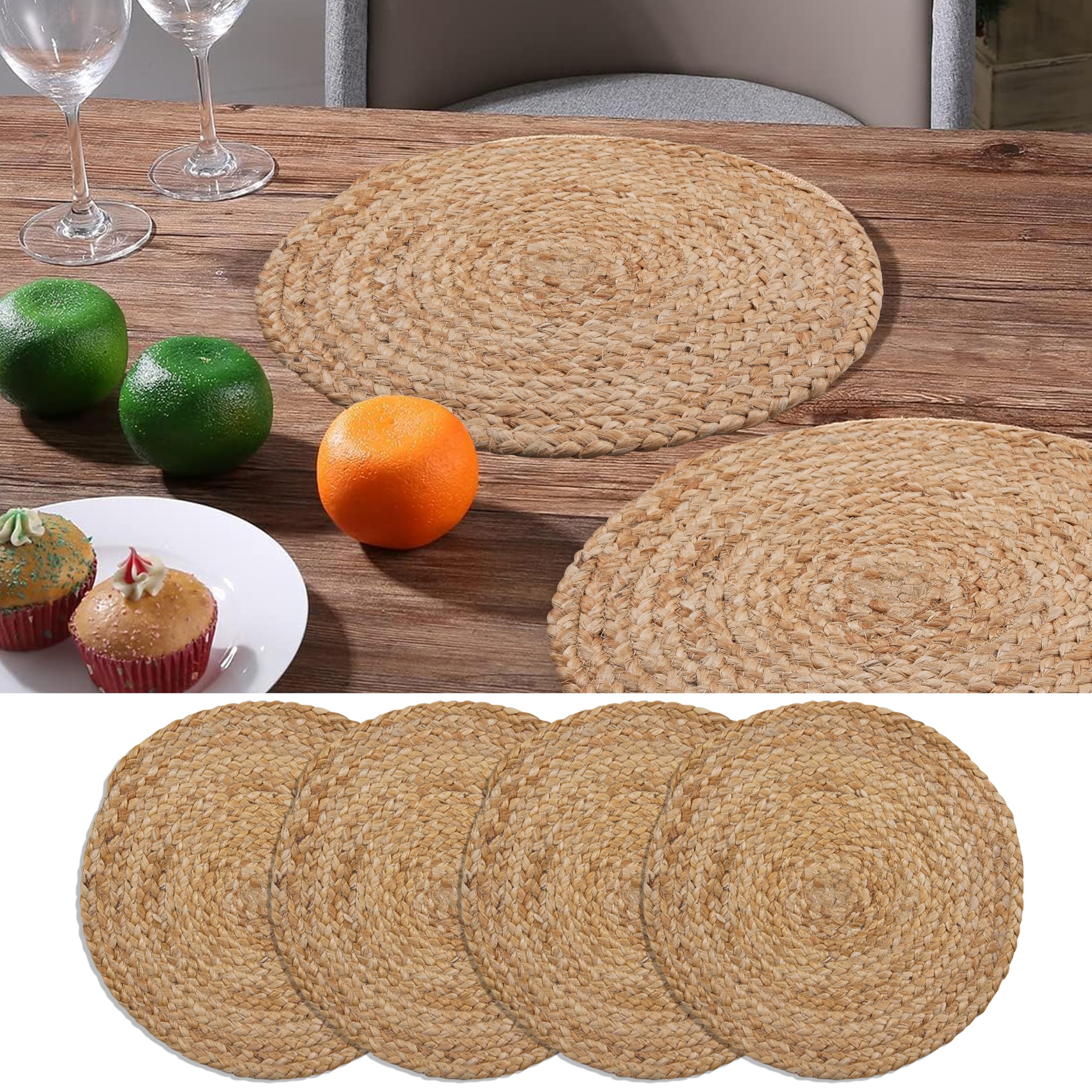 Set de table en jute naturel réversible pour protéger vos meubles des rayures