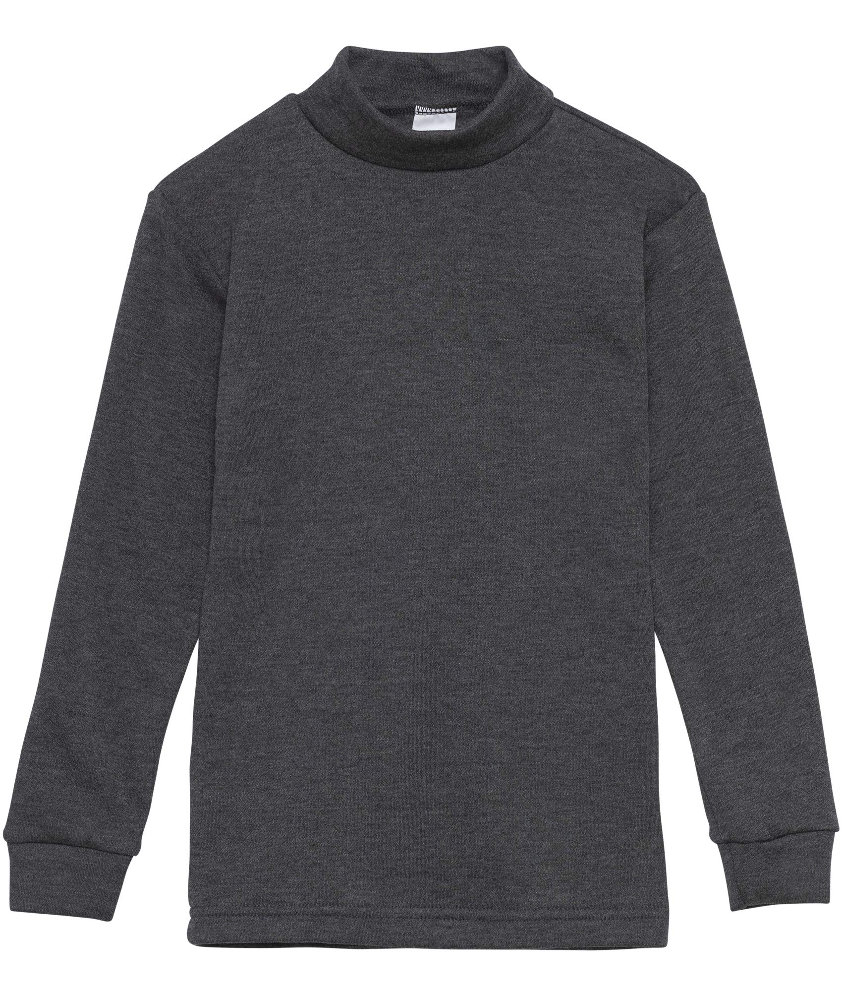 Channo Intimo Termico per Bambini, Collo Mezzo Cigno, Maniche Lunghe, Tinta Unita