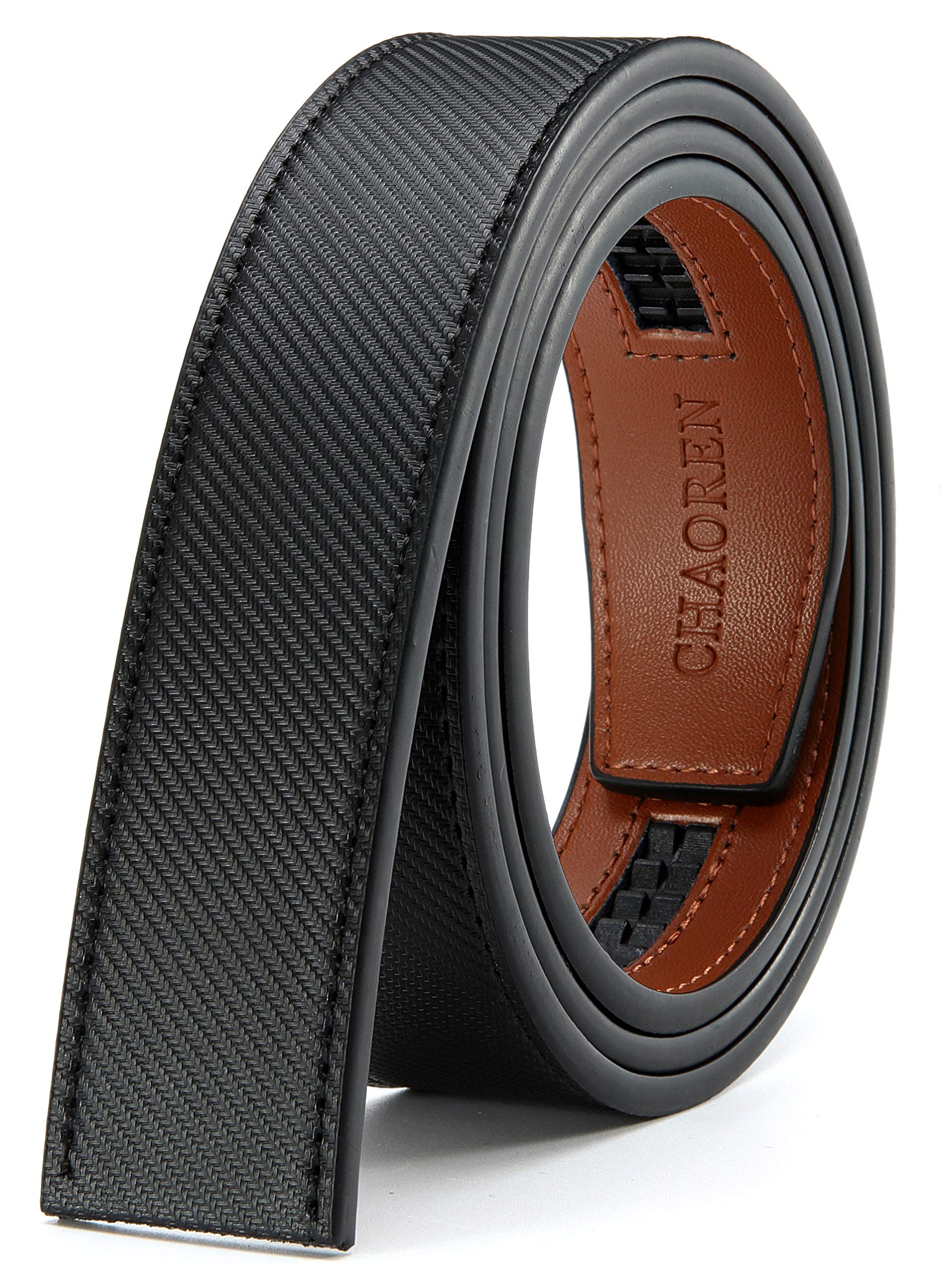 CHAOREN Herren Gürtel Ohne Schnalle, Automatik Gürtel für Männer Ledergürtel 35mm
