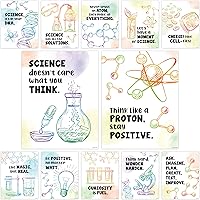 Vista 1 de Decorably 12 pósteres de química de aparatos científicos para aula, 11 x 14 pulgadas, decoración escolar laminada mate, para pasillos, tablones