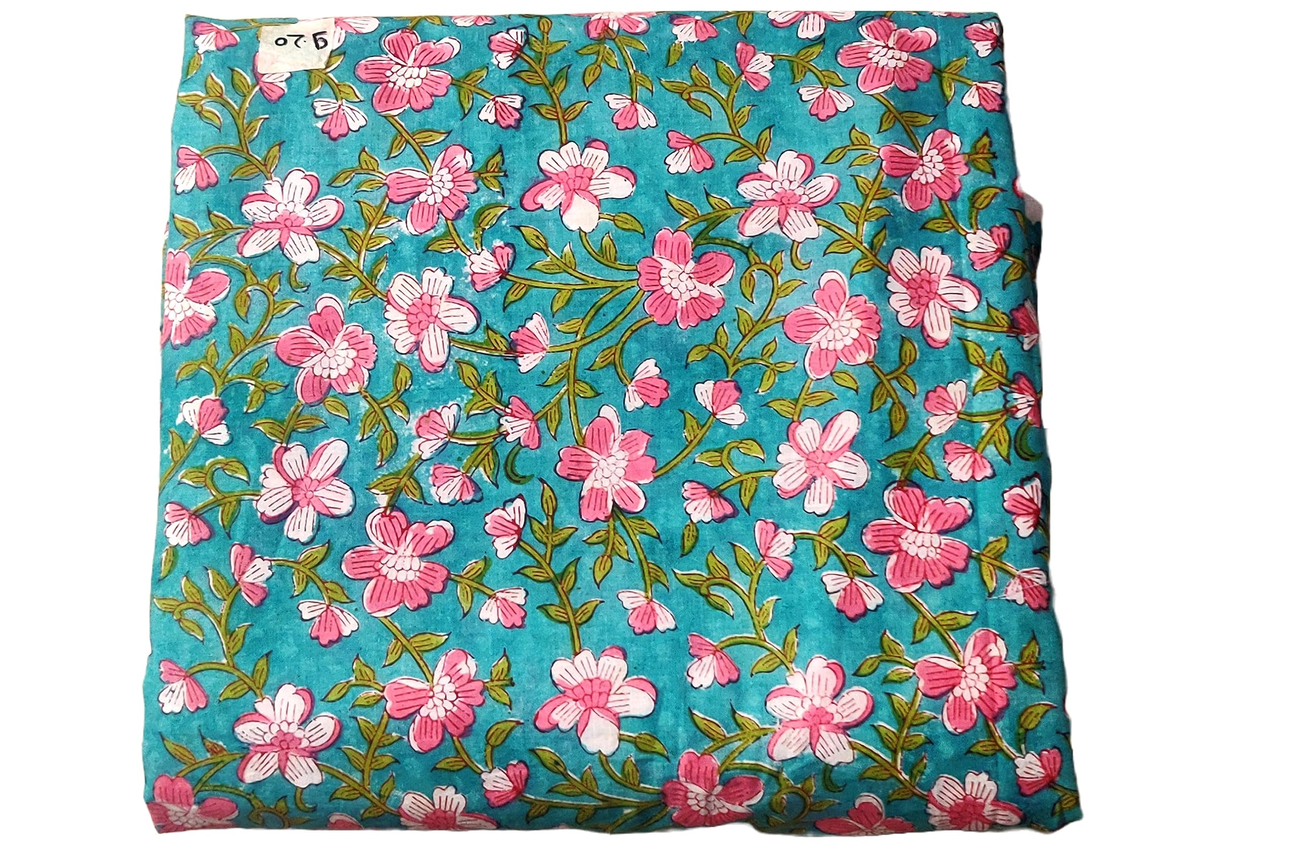 Traditional Jaipur Tkanina bawełniana z nadrukiem kwiatowym, indyjska tkanina z nadrukiem na letnią sukienkę, kurti, szalik, sofę, poszewka na poduszkę. (20 jardów)