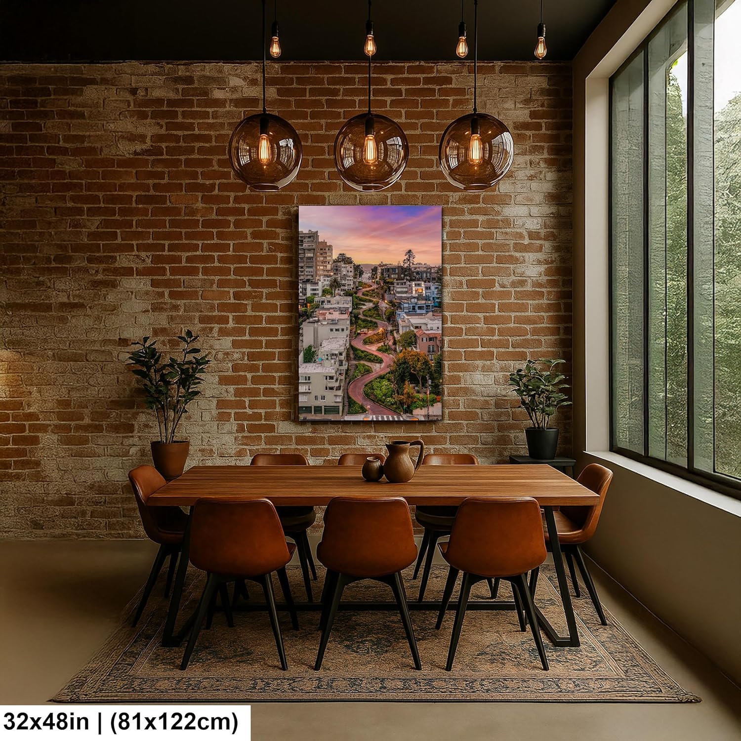 Lombard Street Photo Print, San Francisco Sunrise (Home Wall Decor)