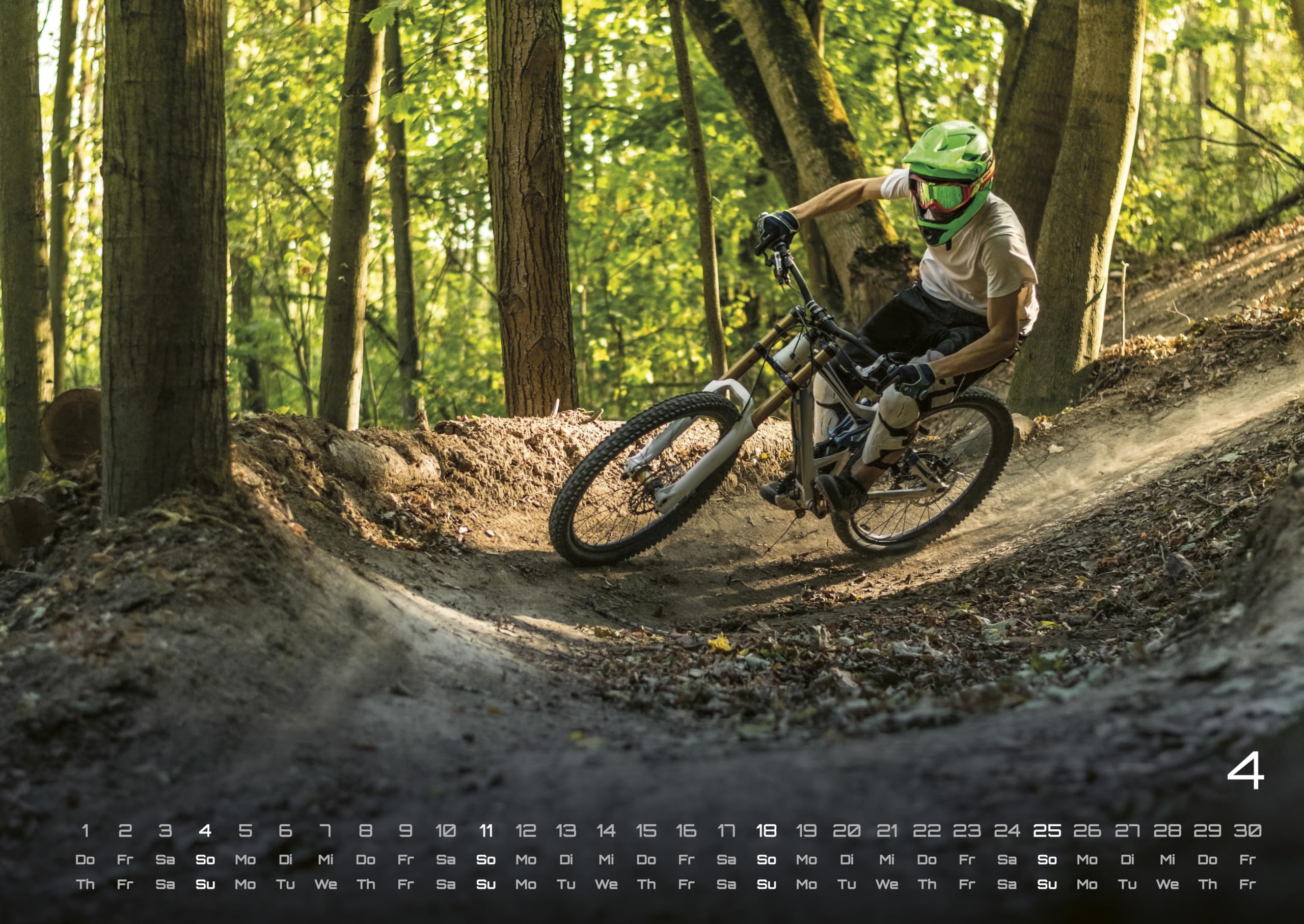 MTB | kalendarz na rower górski 2026 – kalendarz ścienny premium DIN A2 (bardzo duży: ok. 60 cm x 42 cm) – z zapierającymi dech w piersiach zdjęciami akcji dla fanów rowerów