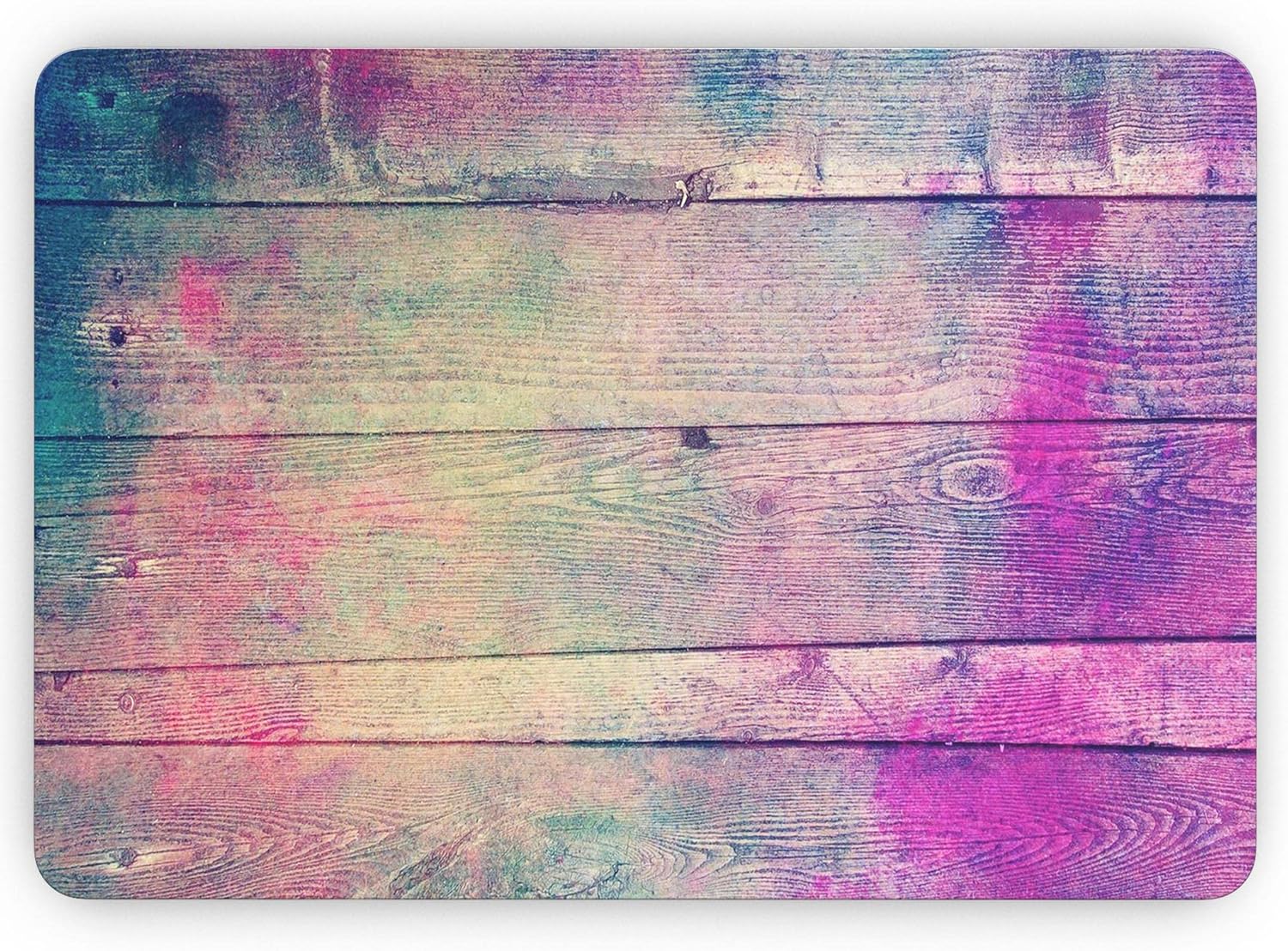 DesignSkinz - Pink & Blue Grunge Wood Planks - Full-Body Wrap Protective Decal Skin Kit Compatible with MacBook 16" Pro M1 (A2485)
