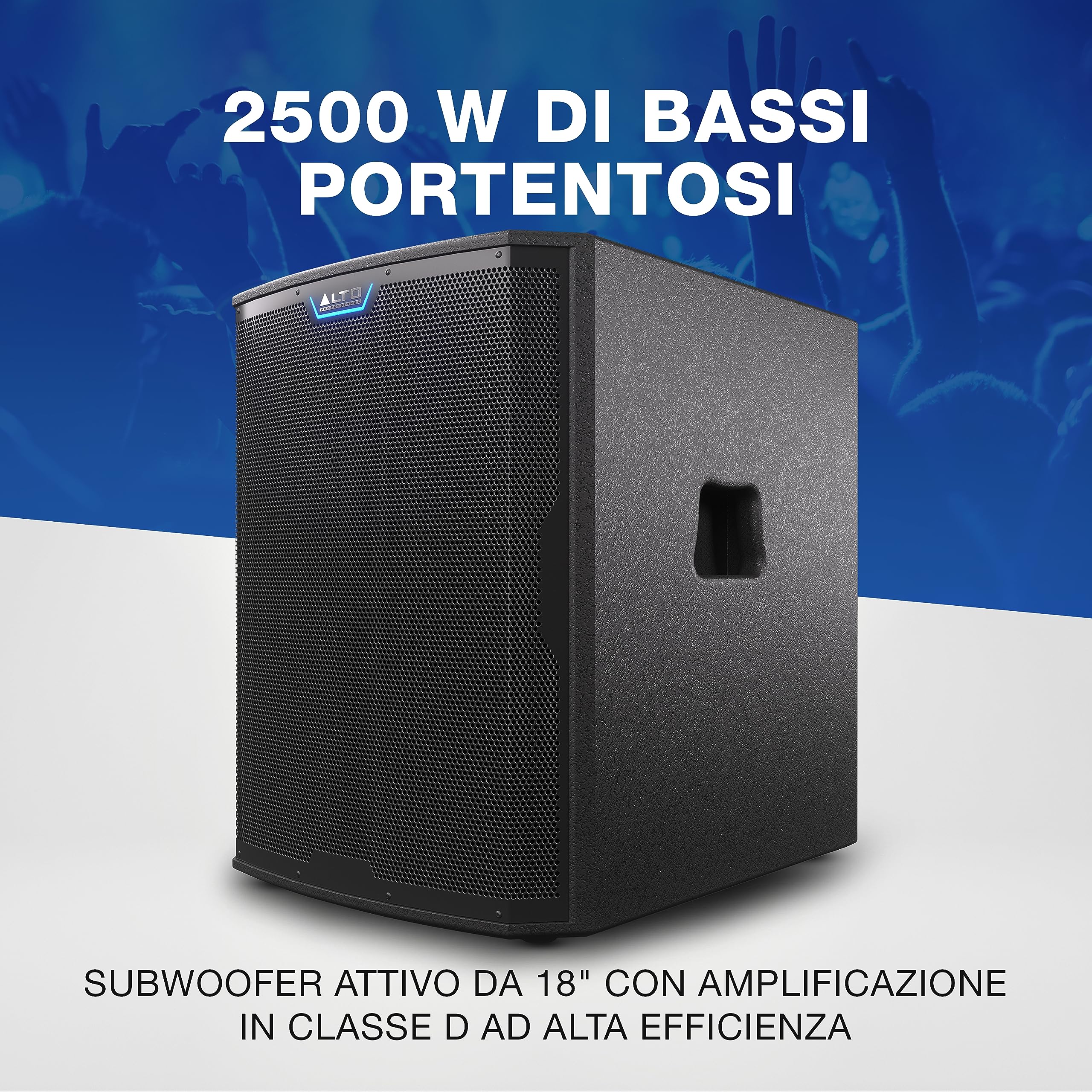 ALTO Professional TS18S + TS18S Cover - Subwoofer da 18" e 2500 W, sistema PA con 6 modalità DSP selezionabili, Easy setup, 137 dB, bobina da 3", bassi superiori