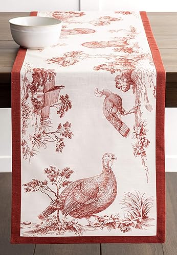 Miniatura 9 de Camino Maison d' Hermine de mesa, 100 % algodón, diseño para Día de Acción de Gracias y Navidad