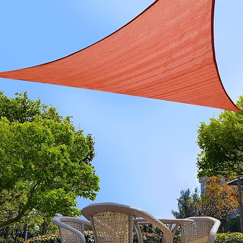 Garden EXPERT Toldo parasol de 20 x 20 x 20  6.09 x 6.09 x 6.09 metros, cubierta de toldo triangular para patio jardín exterior patio trasero, gris