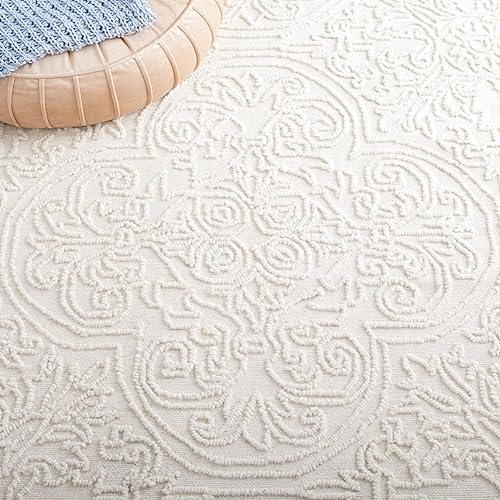 Miniatura 7 de Martha Stewart SAFAVIEH Collection MSR3511C - Alfombra de lana contemporánea hecha a mano para sala de estar, comedor y dormitorio, 6 x 9 pies,