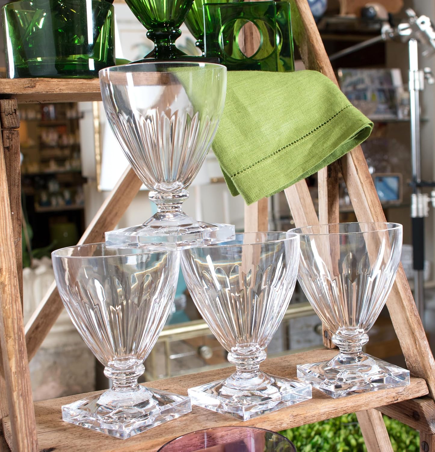 Caspari Acrylic 8.5oz Wine Goblet in Crystal Clear - 1 Each