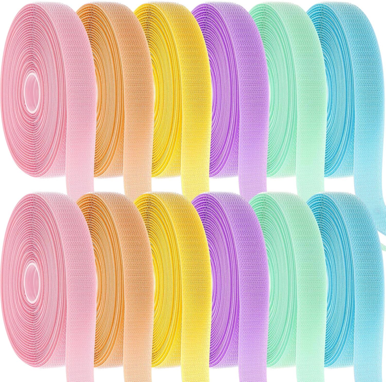 Zonon 12 Rolls Carpet Marker Strips, Floor Tape for Classroom, Nylon Carpet Markers for School Supplies Classroom Rug, Back to School Preschool Daycare Office (25 ft x 1 Inch,Macaron Color)