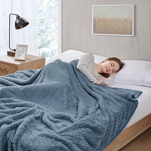 Miniatura 3 de Woolrich Burlington - Manta bereber súper suave, acogedora y ligera con encuadernación de terciopelo lujoso, juego de ropa de cama moderno y moderno