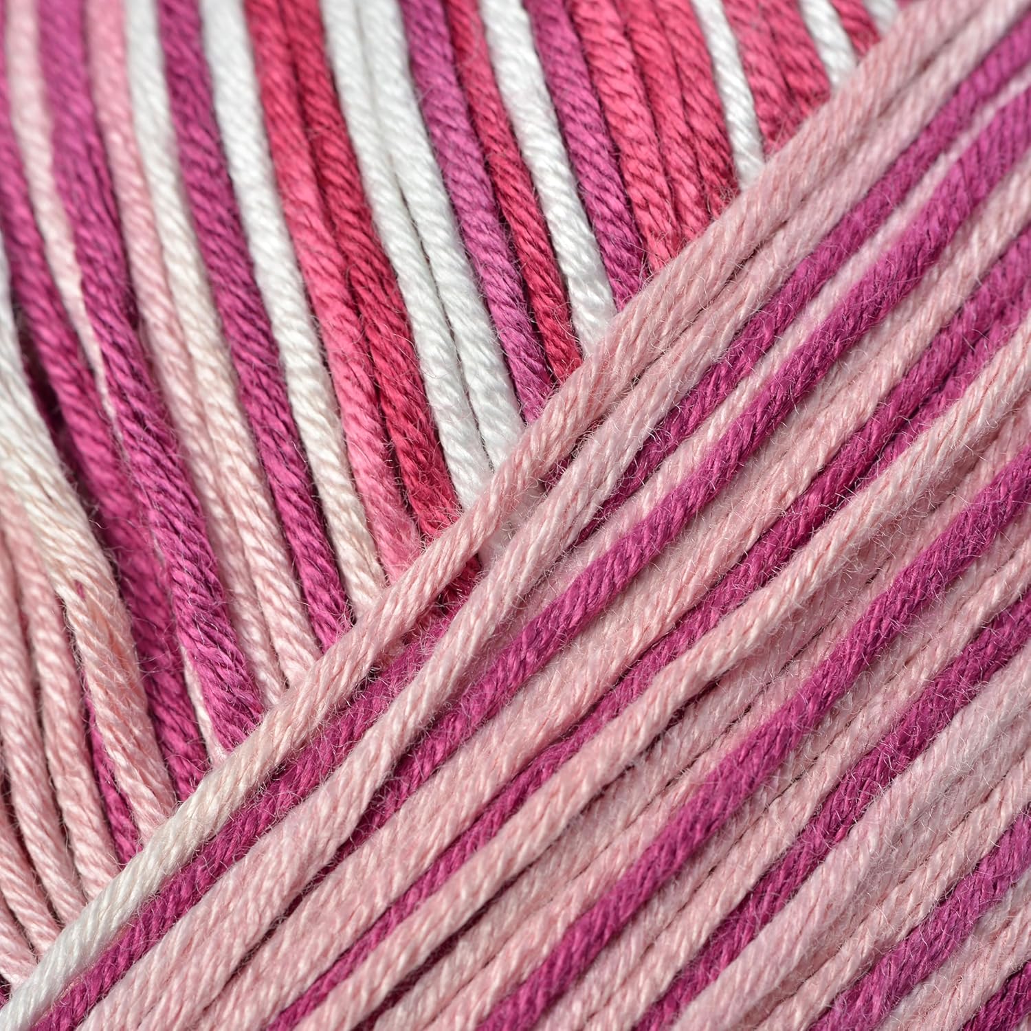 Loops & Threads Pink Silky Soft Multi Yarn – Light Weight Yarn for Knitting, Crochet, Weaving, Arts & Crafts, 15 Pack