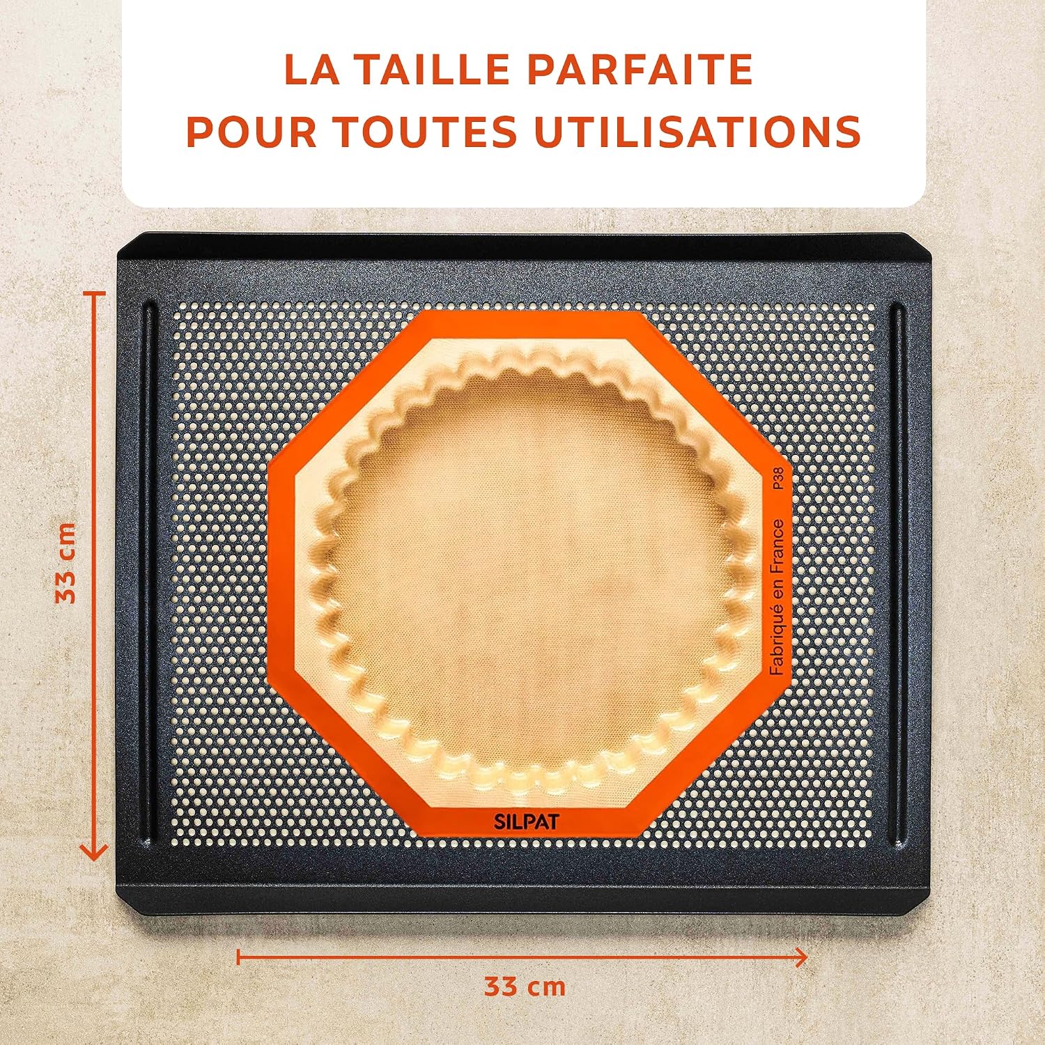 Silpat® #1 Original Non-Stick Fluted Tart Baking Mold Handcrafted in France Since 1965 - Trusted by World-Class Chefs - Certified Food Safe Silpat® Technology (Gift Box Packaging)