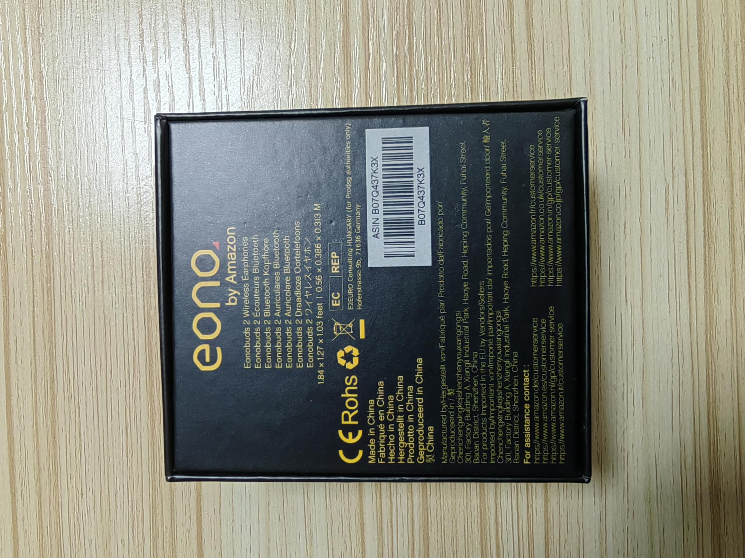 Eono Cuffie-Bluetooth-Eonobuds2-Auricolari-Bluetooth 5.2 Cuffie Wireless In-Ear con Microfono-Cuffiette Bluetooth sport con IPX7 ricarica USB-C per iPhone Huawei(nero)