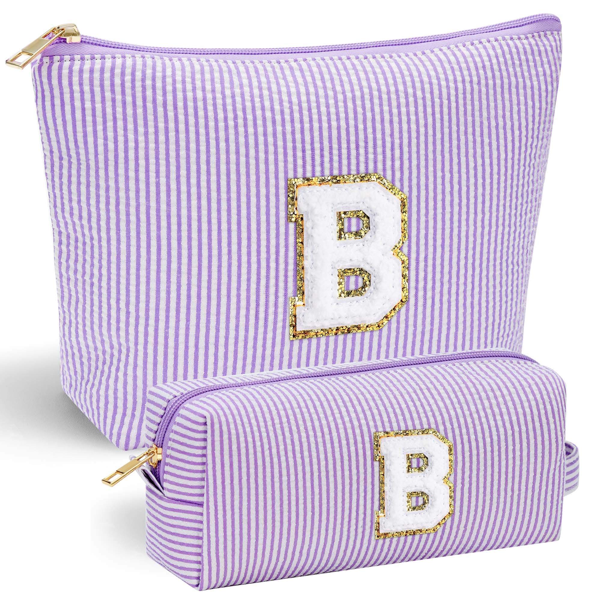 Parima Personalised Gifts for Girls Women - Personalised Make up Bag Initial Make up Bags A Preppy Stuff Birthday Gifts for Women Gift for Girl Womens Girlfriend Teenage Girls Gift Makeup Bag — view 71