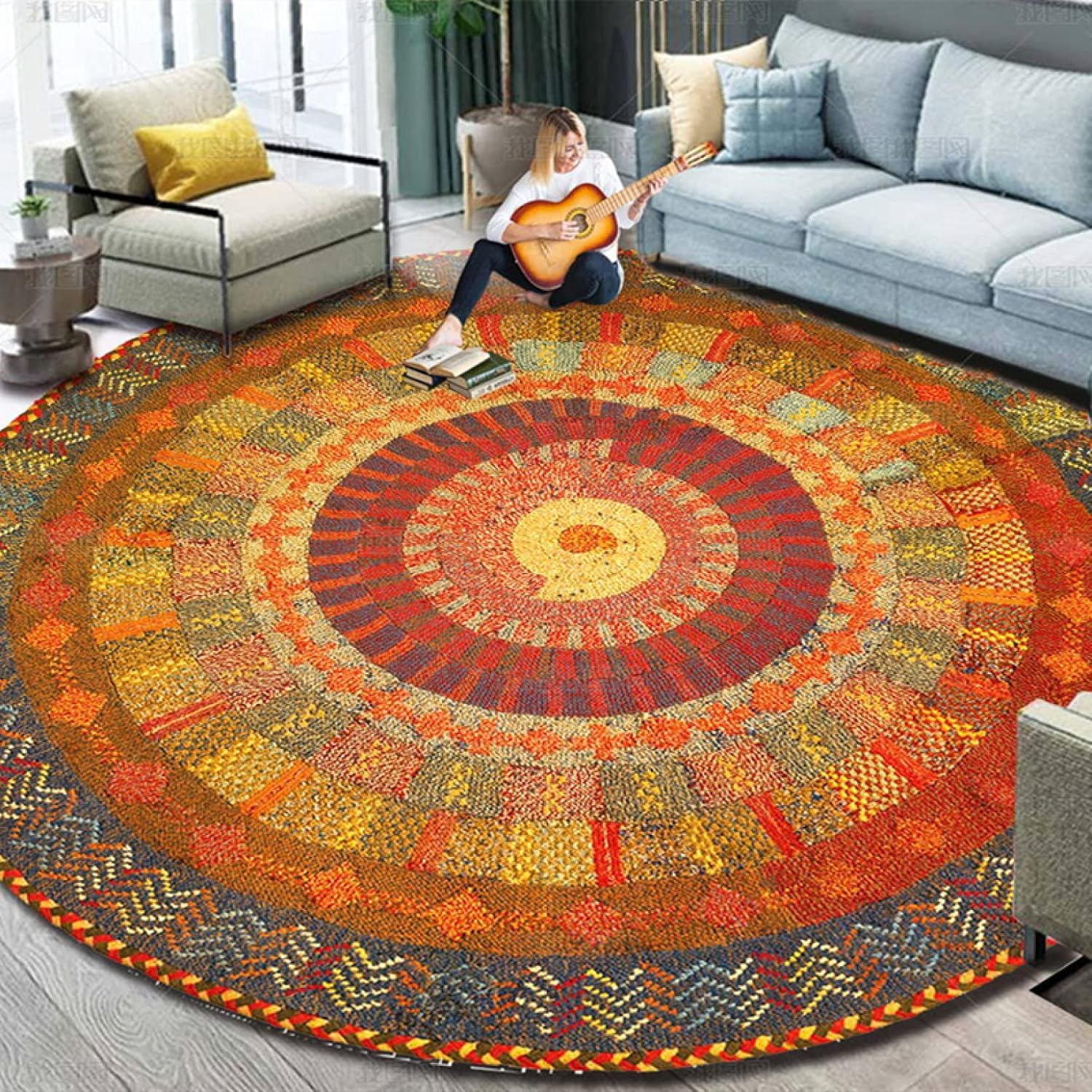 ラグ 円形 洗える 円形ラグ 直径100cm 丸型 ラグマット 滑り止め付 西海岸 65 Off 送料無料 絨毯 マット 北欧 カーペット おしゃれ 用 モダン 洋室 ホットカーペット対応 リビング 冬 寝室 秋 ホットカーペット 和室 60cm カラー