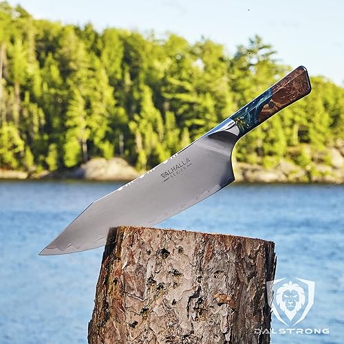 Miniatura 7 de Dalstrong Cuchillo de chef - 9.5 pulgadas - Serie Valhalla - Cuchillo de cocina de acero 9CR18MOV HC - Mango de resina blanca y madera - Cuchillo de
