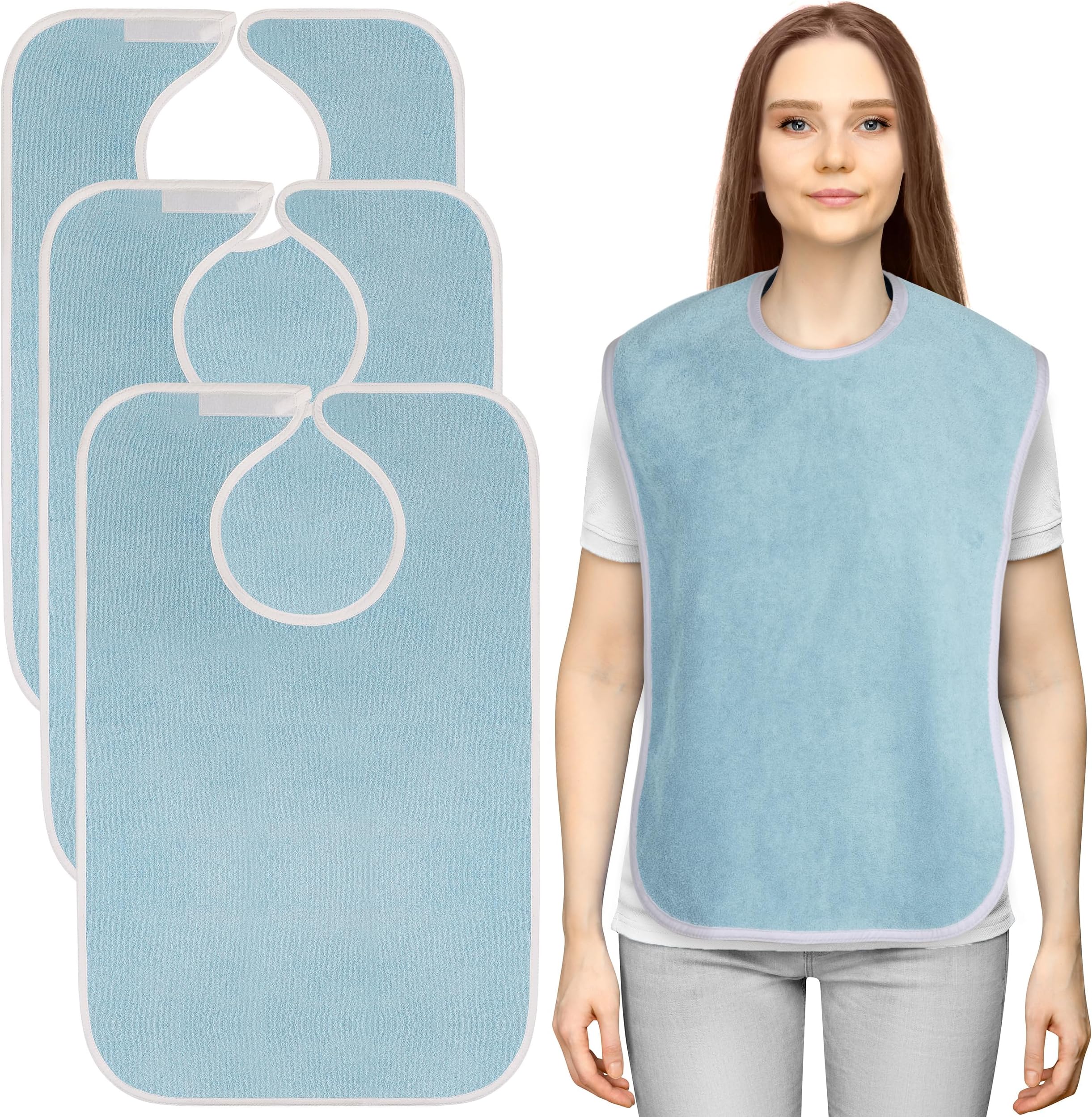 Utopia Towels Premium Quality Unisex Adult Bibs - Waterproof & Washable - Pack of 3