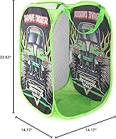 Vista 6 de Jay Franco Monster Jam Grave Digger Cesta Emergente - Cesta de Malla para Ropa Sucia/Bolsa con Asas Duraderas