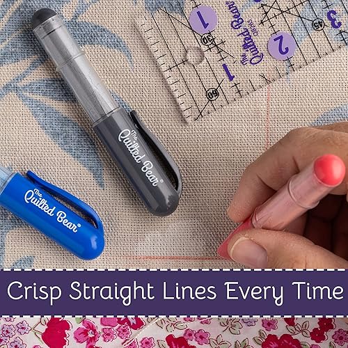 Miniatura 8 de The Quilted Bear Marcadores de tela de tiza para costura estilo bolígrafo marcadores de tiza para coser acolchado y manualidades con punta de rueda
