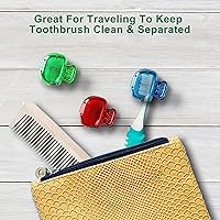 Vista 12 de Mspan Tapa de la cabeza del cepillo de dientes: protector de cepillo de dientes, lindo clip de plástico compatible con cepillo de dientes estándar