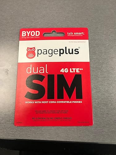 Page Plus 4G LTE SIM Uso en cualquier Verizon 4G LTE Teléfono prepago