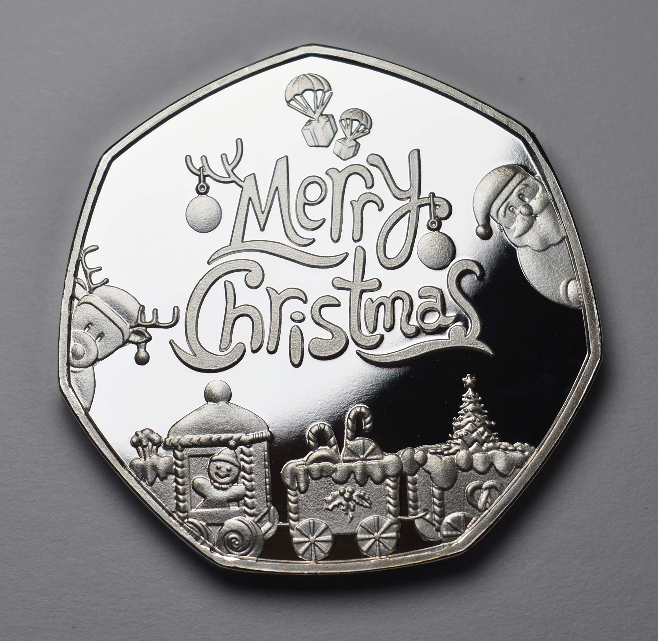 The Commemorative Coin Company MERRY CHRISTMAS .999 Silver Commemorative. Santa Claus Gift/Present/Stocking/Tree Xmas/Festive