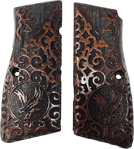 Browning Hi Power Grips - Empuñadura de madera de alta potencia Browning 14, empuñadura de pistola Browning hi Power Empuñadura hecha a mano de