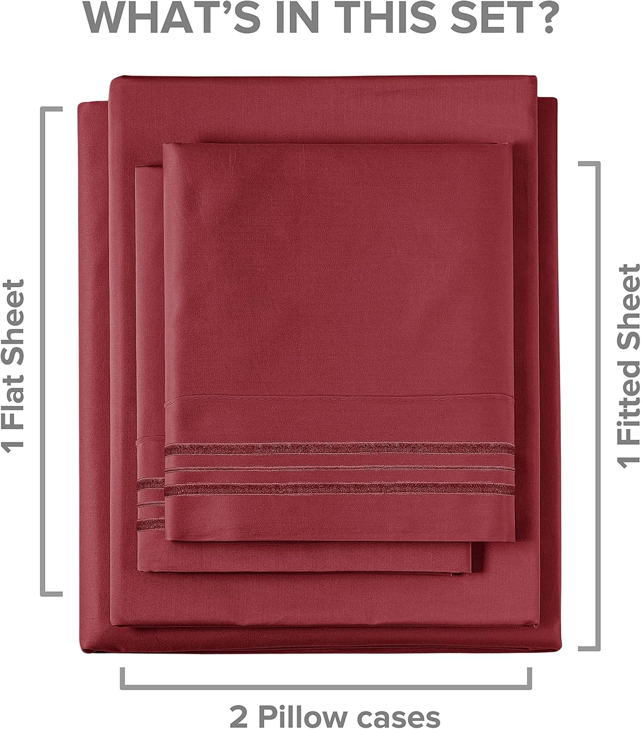 Queen Size Sheet Set - 4 Piece Set - Hotel Luxury Bed Sheets - Extra Soft - Deep Pockets - Easy Fit - Breathable & Cooling Sheets - Wrinkle Free - Comfy - White Bed Sheets - Queens Sheets – 4 PC: Kitchen & Dining